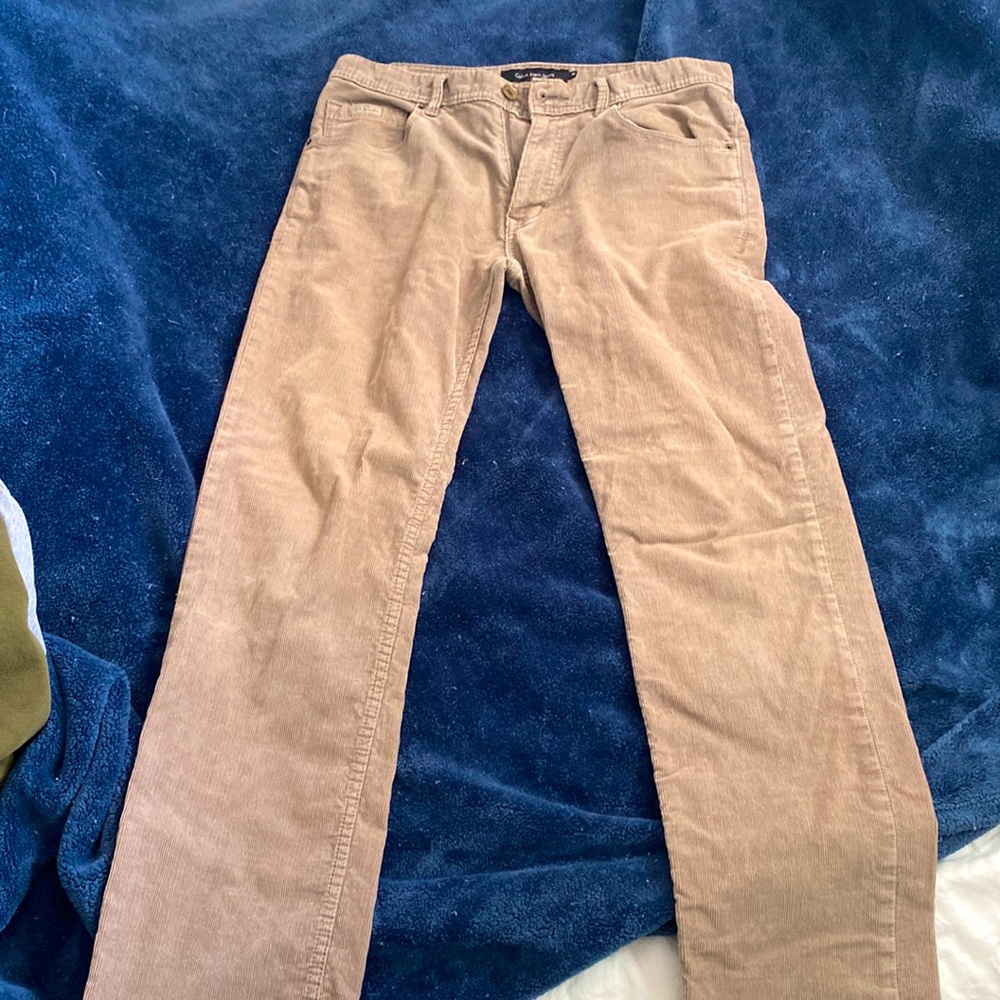Calvin Klein corduroy pants tan